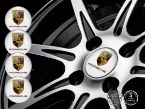 Porsche Ruota Badge Edizione Etichette Cupola Resina